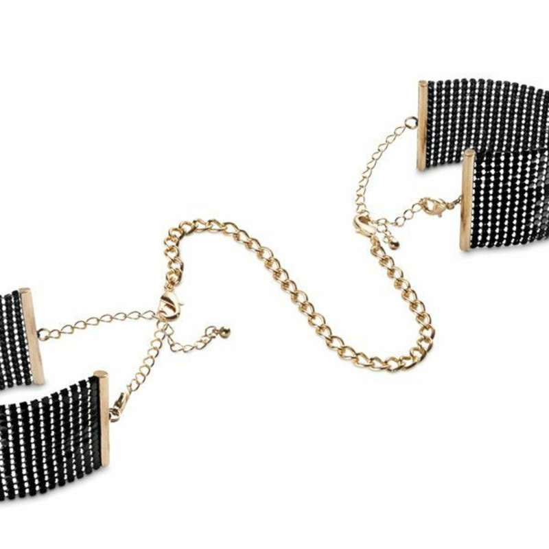 Наручники Bijoux Indiscrets Desir Metallique Handcuffs - Black, металлические, стильные браслеты, фото №3