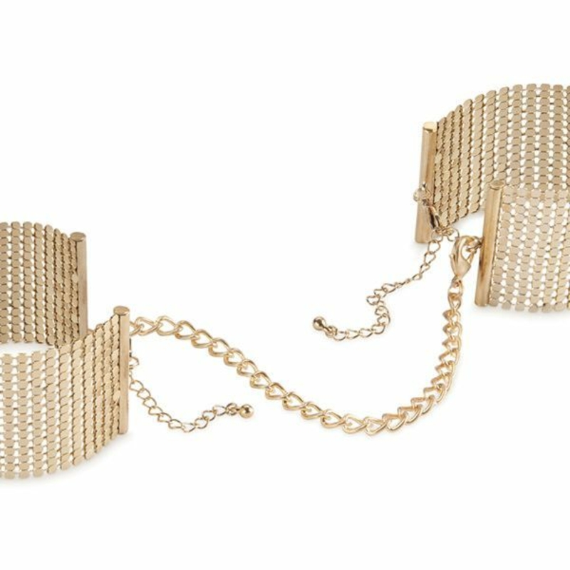 Наручники Bijoux Indiscrets Desir Metallique Handcuffs - Gold, металлические, стильные браслеты, фото №3