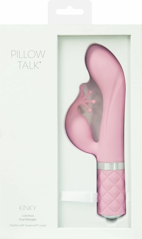 Роскошный вибратор-кролик Pillow Talk - Kinky Pink с кристаллом Сваровски, мощный, фото №11