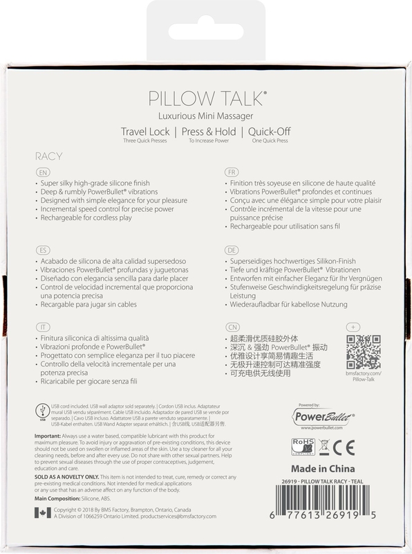 Роскошный вибратор Pillow Talk - Racy Teal с кристаллом Сваровски для точки G, подарочная упаковка, фото №11