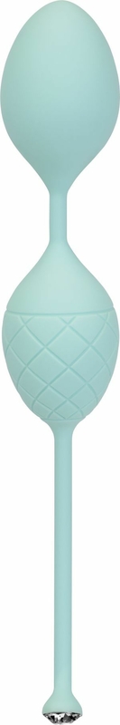 Роскошные вагинальные шарики PILLOW TALK - Frisky Teal с кристаллом, диаметр 3,2см, вес 49-75гр, фото №7