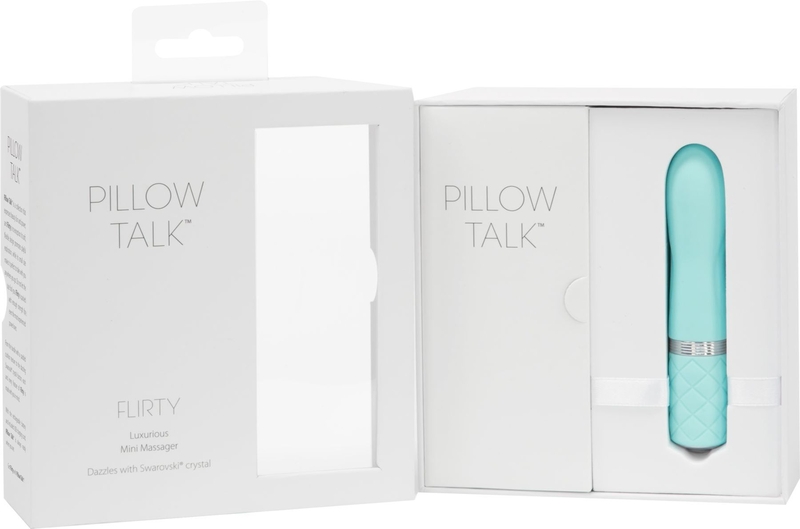 Роскошный вибратор PILLOW TALK - Flirty Teal с кристаллом Сваровски, гибкая головка, numer zdjęcia 11