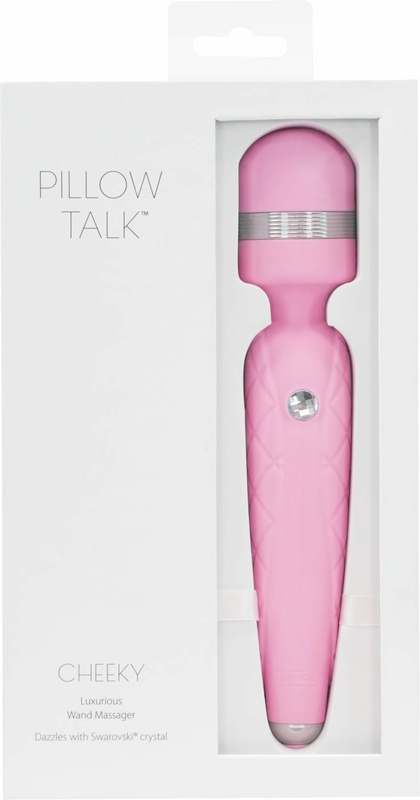 Роскошный вибромассажер PILLOW TALK - Cheeky Pink с кристаллом Swarovsky, плавное повышение мощности, фото №9