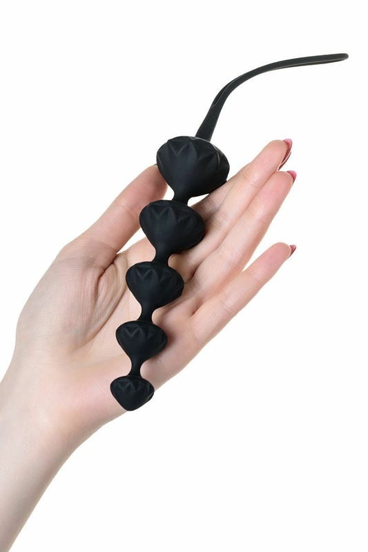 Набор анальных бус Satisfyer Beads Black, силикон, макс. диаметр 3,3 см и 3,5 см, фото №4