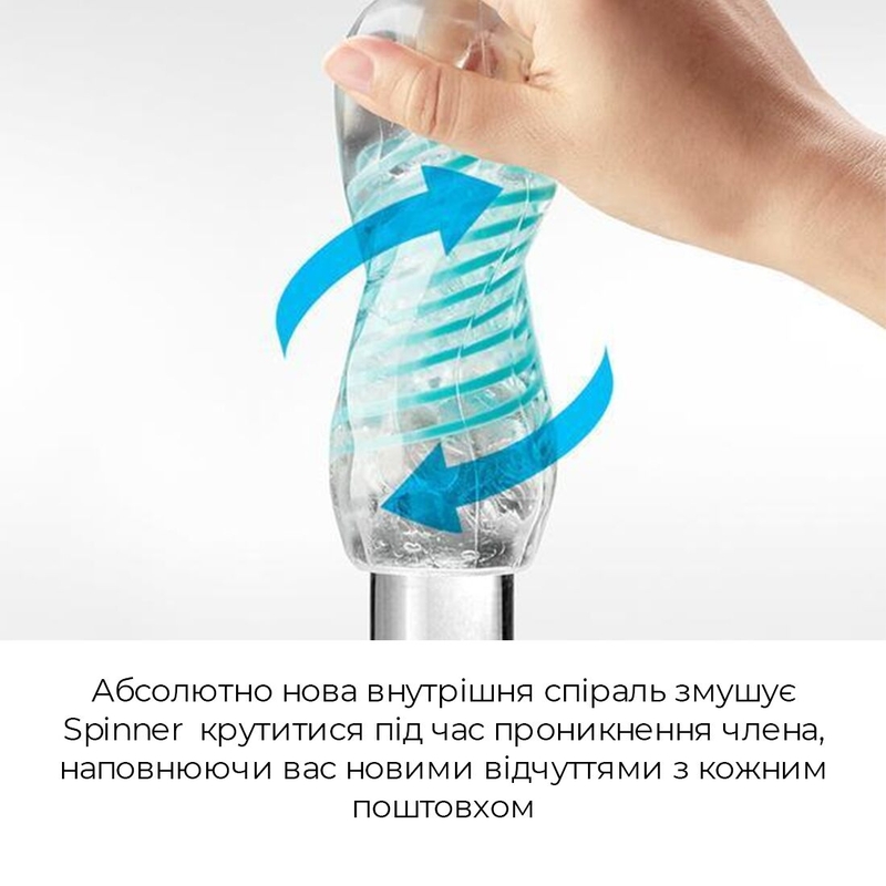 Мастурбатор Tenga Spinner 01 Tetra с упругой стимулирующей спиралью внутри, нежная спираль, photo number 4