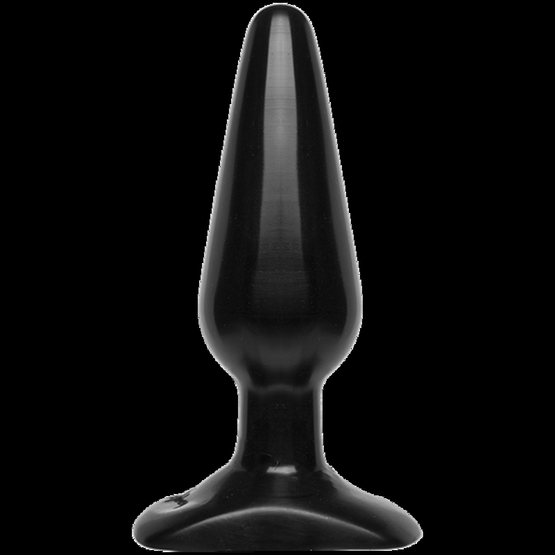Анальная пробка Doc Johnson Smooth Classic Medium - Black, макс. диаметр 3,8см, фото №2