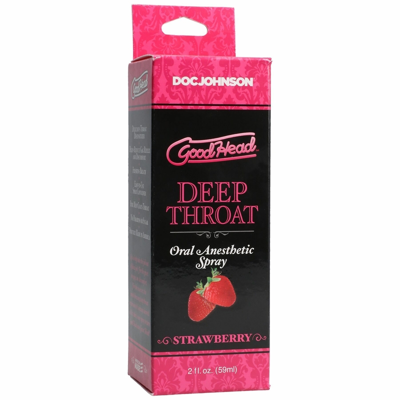 Спрей для минета Doc Johnson GoodHead Deep Throat Spray – Sweet Strawberry (59 мл) (мятая упаковка!), фото №5