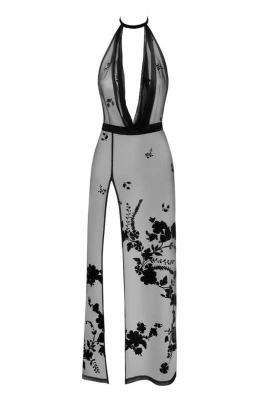 Платье Noir Handmade F312 Divinity long flocked mesh dress with open back - L, фото №5