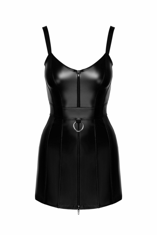 Платье Noir Handmade F320 Starlet wetlook minidress with ring belt - S, фото №8