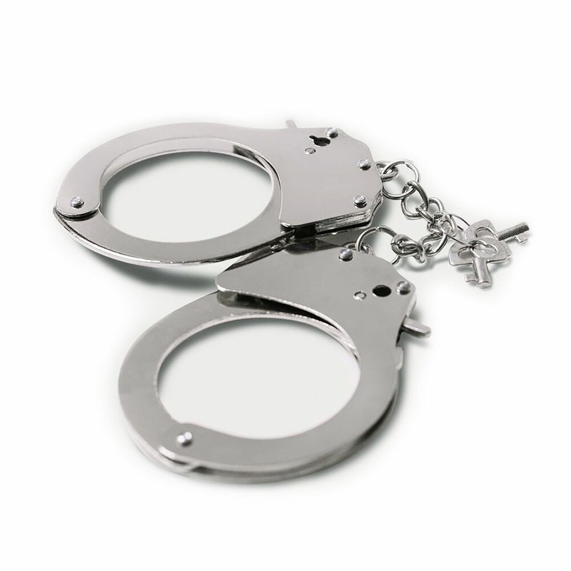 Наручники металлические Adrien Lastic Handcuffs Metallic (полицейские), фото №3