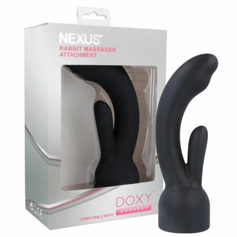 Насадка для вибромассажера Doxy Number 3 - Nexus Rabbit Massager в виде вибратора-кролика, фото №2