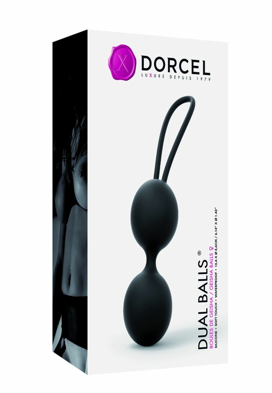 Вагинальные шарики Dorcel Dual Balls Black, диаметр 3,6см, вес 55гр, numer zdjęcia 4