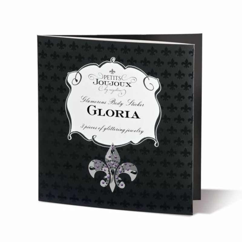 Пэстис из кристаллов Petits Joujoux Gloria set of 3 - Black/Pink, украшение на грудь и вульву, photo number 3