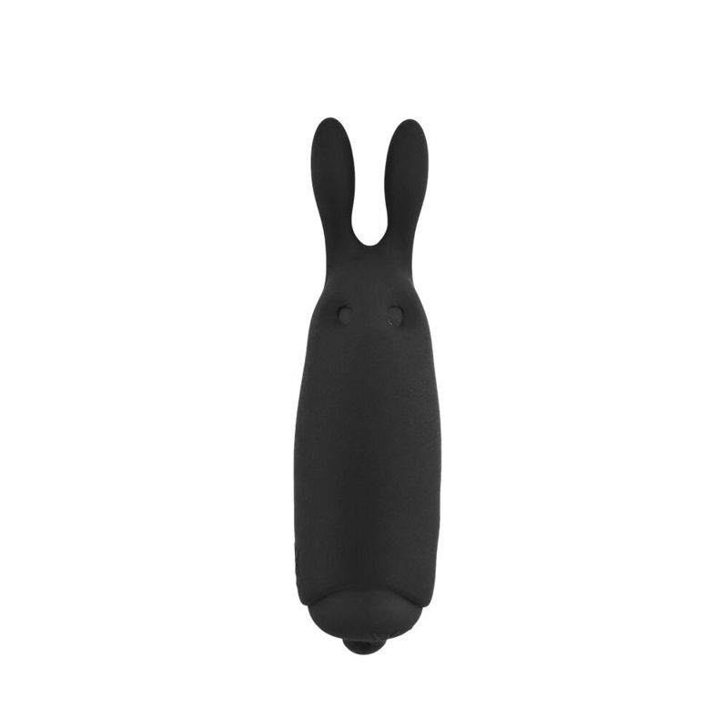 Вибропуля Adrien Lastic Pocket Vibe Rabbit Black со стимулирующими ушками, numer zdjęcia 2