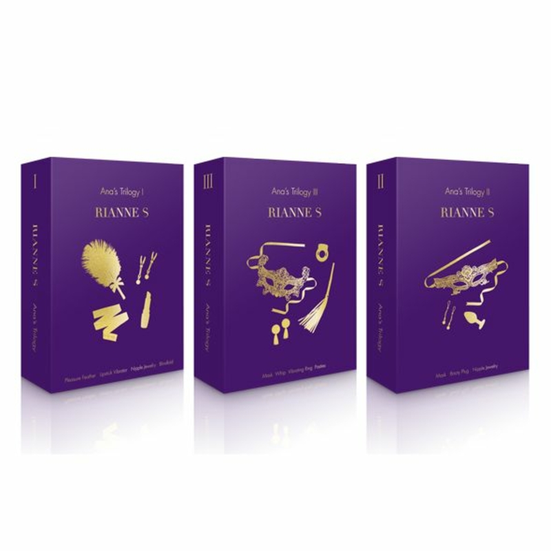 Романтический подарочный набор RIANNE S Ana's Trilogy Set II: пробка 2,7 см, лассо для сосков, маска, фото №10