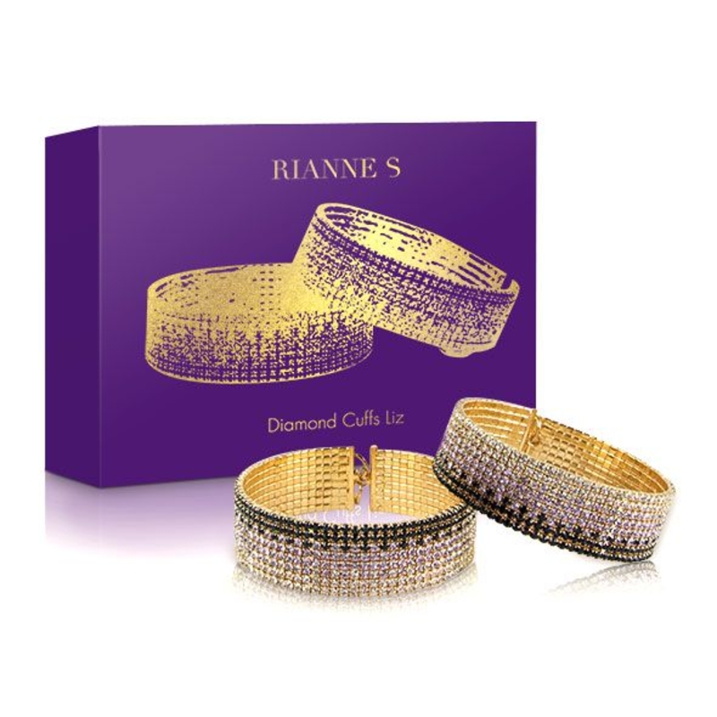 Лакшери наручники-браслеты с кристаллами Rianne S: Diamond Cuffs, подарочная упаковка, photo number 2