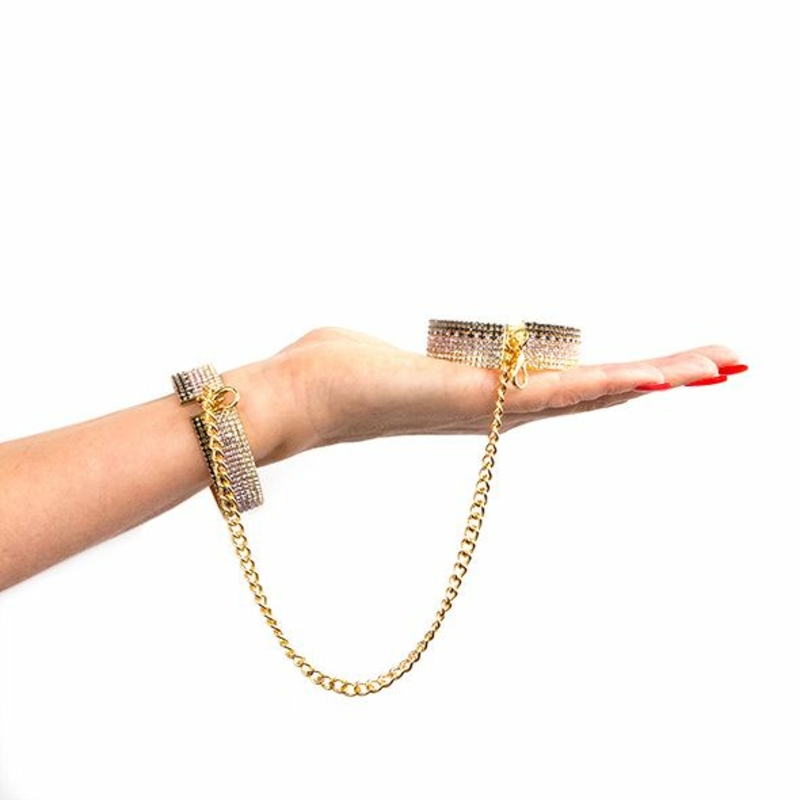 Лакшери наручники-браслеты с кристаллами Rianne S: Diamond Cuffs, подарочная упаковка, фото №5