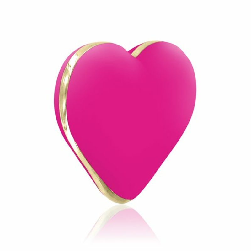 Вибратор-сердечко Rianne S: Heart Vibe Rose, 10 режимов, медицинский силикон, подарочная упаковка, numer zdjęcia 3