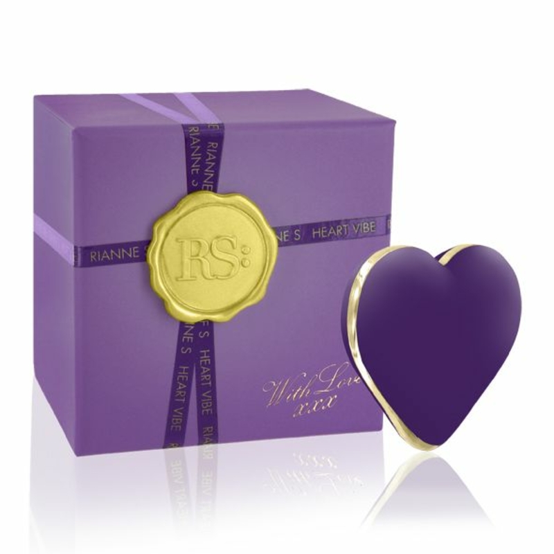 Вибратор-сердечко Rianne S: Heart Vibe Purple, 10 режимов, медицинский силикон, подарочная упаковка, numer zdjęcia 2