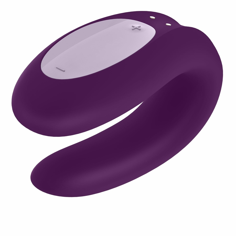 Смарт-вибратор для пар Satisfyer Double Joy Violet с широким клиторальным стимулятором, numer zdjęcia 5