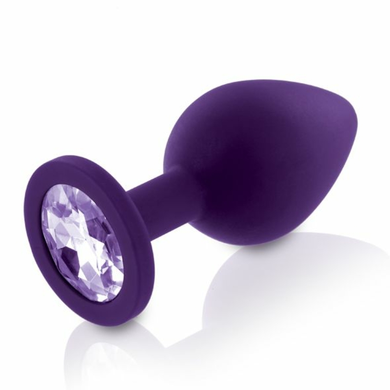Набор анальных пробок с кристаллом Rianne S: Booty Plug Set Purple, диаметр 2,7см, 3,5см, 4,1см, фото №7
