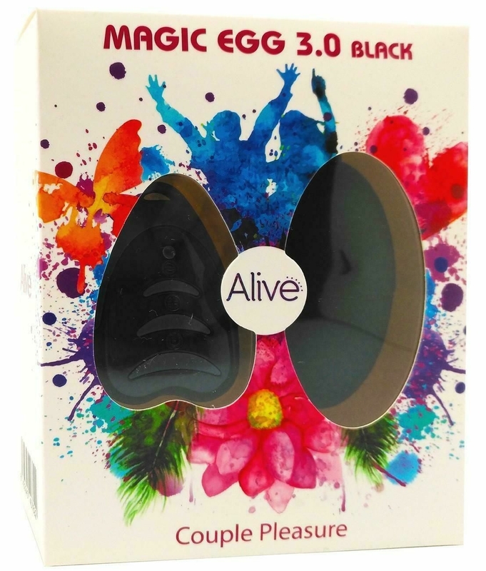 Виброяйцо Alive Magic Egg 3.0 Black с пультом ДУ, на батарейках, numer zdjęcia 3
