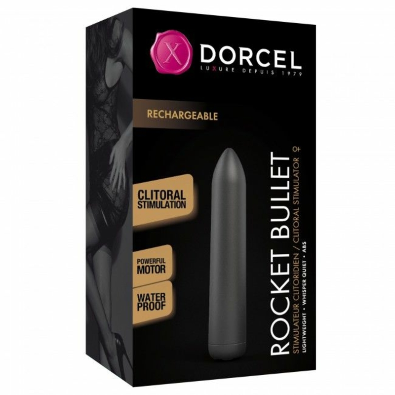 Перезаряжаемая вибропуля Dorcel Rocket Bullet Black, numer zdjęcia 4