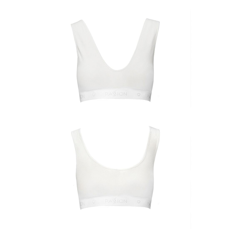 Спортивный топ из эластичного хлопка Passion PS005 TOP XL, white, photo number 6