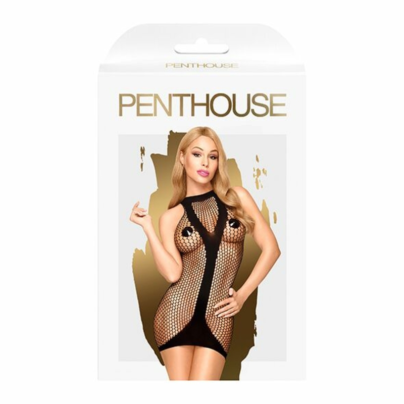 Мини-платье с декором в виде бокала шампанского Penthouse - Ride or Die Black S/L, numer zdjęcia 4
