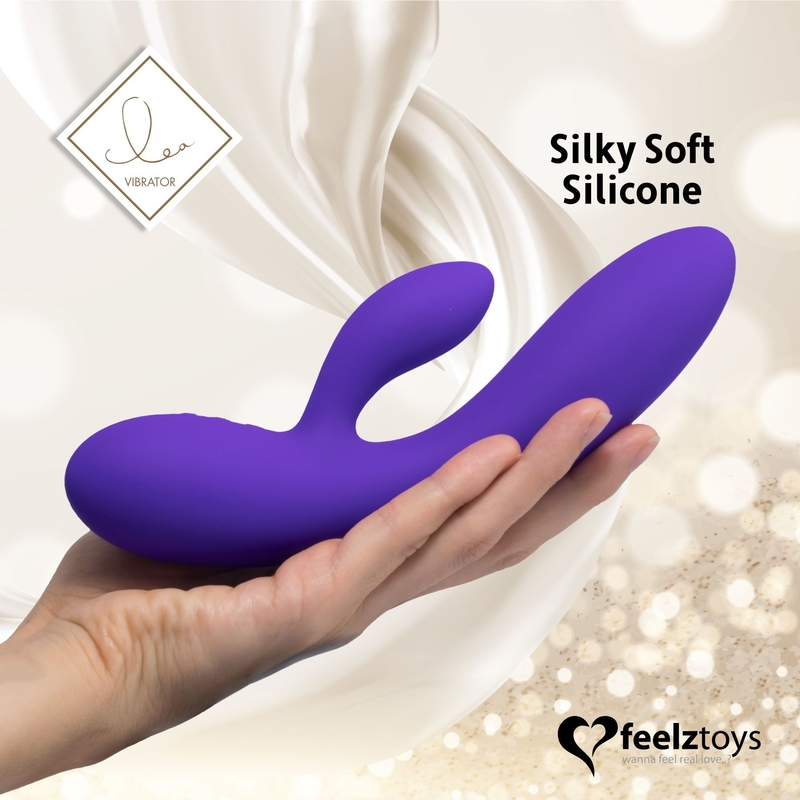 Гибкий вибратор кролик с двумя моторами FeelzToys Lea Rabbit Vibrator Medium Purple, numer zdjęcia 5