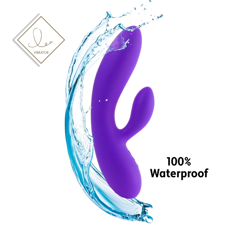 Гибкий вибратор кролик с двумя моторами FeelzToys Lea Rabbit Vibrator Medium Purple, numer zdjęcia 6