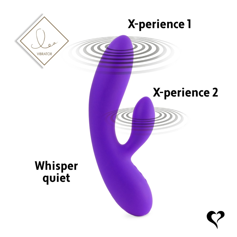 Гибкий вибратор кролик с двумя моторами FeelzToys Lea Rabbit Vibrator Medium Purple, фото №7