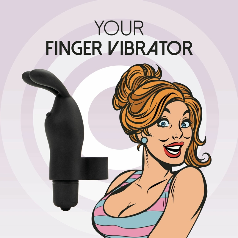 Вибратор на палец FeelzToys Magic Finger Vibrator Black, фото №3