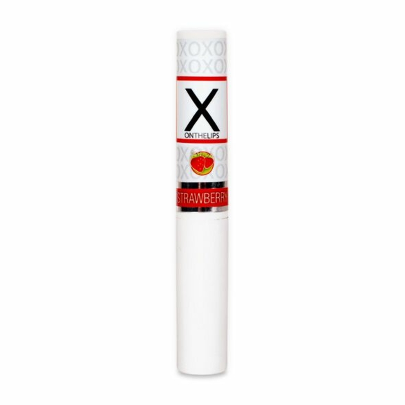 Стимулирующий бальзам для губ унисекс Sensuva - X on the Lips Strawberry с феромонами, клубника, фото №4