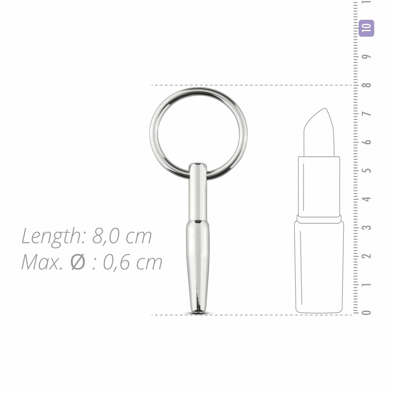Полый уретральный стимулятор Sinner Gear Unbendable — Hollow Penis Plug, длина 4 см, диаметр 8 мм, numer zdjęcia 5