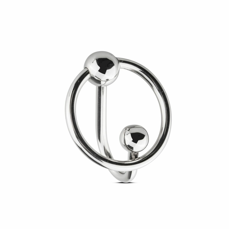 Уретральная вставка с кольцом Sinner Gear Unbendable — Sperm Stopper Solid, диаметр кольца 2,6 см, фото №5