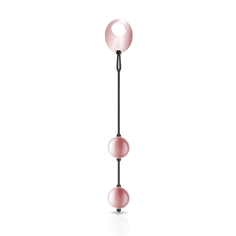 Металлические вагинальные шарики Rosy Gold - Nouveau Kegel Balls, масса 376 г, диаметр 2,8 см, фото №2