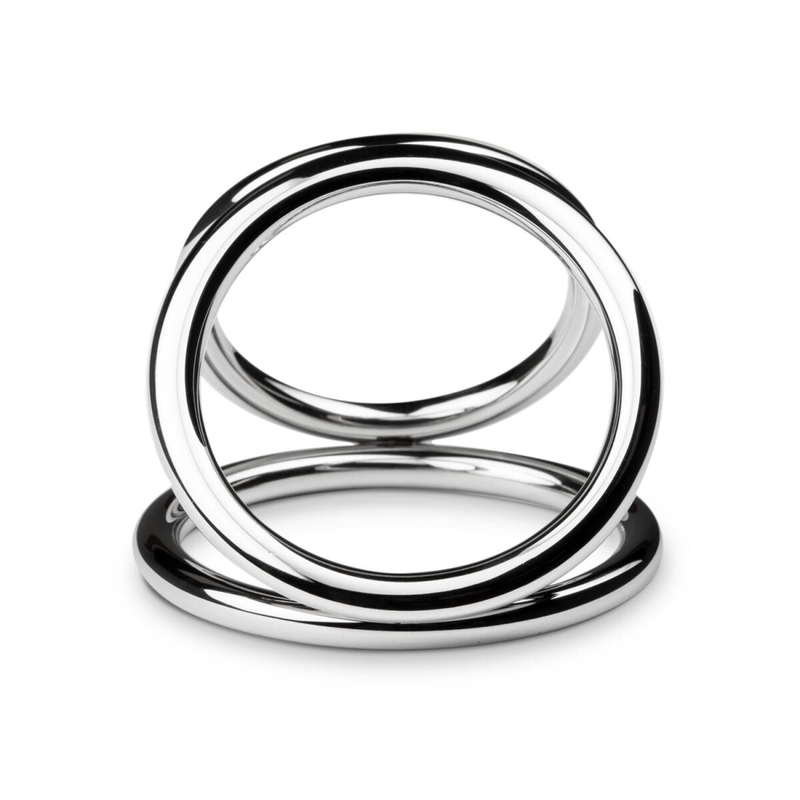 Тройное эрекционное кольцо Sinner Gear Unbendable — Triad Chamber Metal Cock and Ball Ring — Large, numer zdjęcia 4