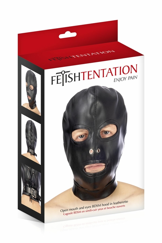 Капюшон для БДСМ с открытыми глазами и ртом Fetish Tentation Open mouth and eyes BDSM hood, photo number 4