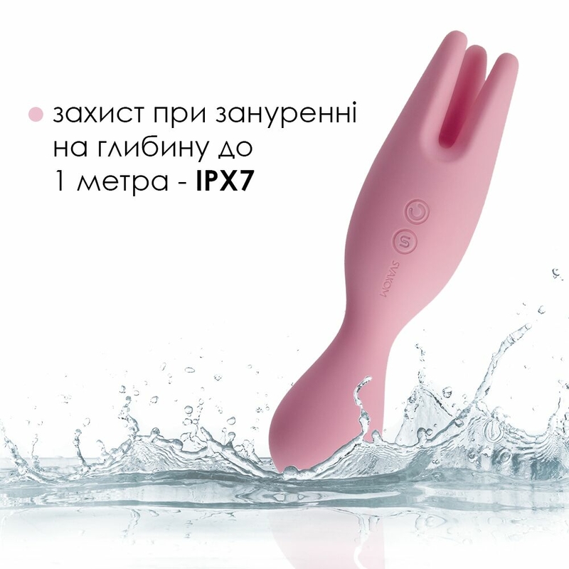 Двойной вибратор для чувствительных зон Svakom Nymph Pale Pink, фото №6