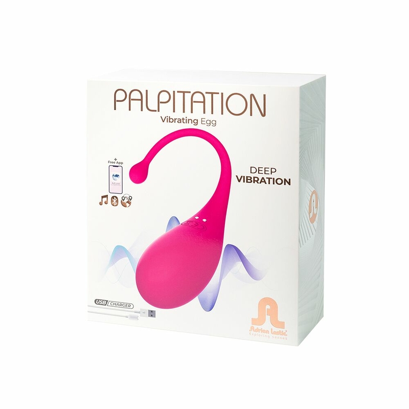 Смарт-виброяйцо Adrien Lastic Palpitation Pink с глубокой вибрацией, фото №8