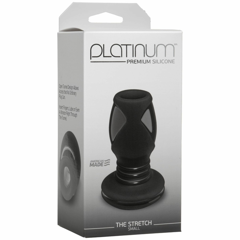 Анальный туннель Doc Johnson Platinum Premium Silicone - The Stretch Small - Black (мятая упаковка!), фото №4