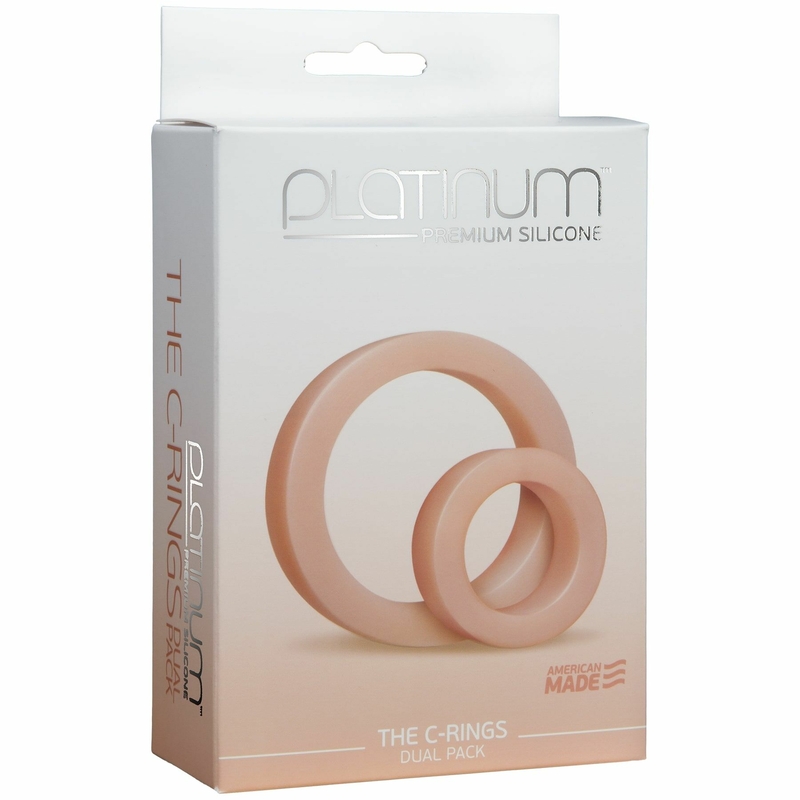 Набор эрекционных колец Doc Johnson Platinum Premium Silicone - The C-Rings - White, фото №3