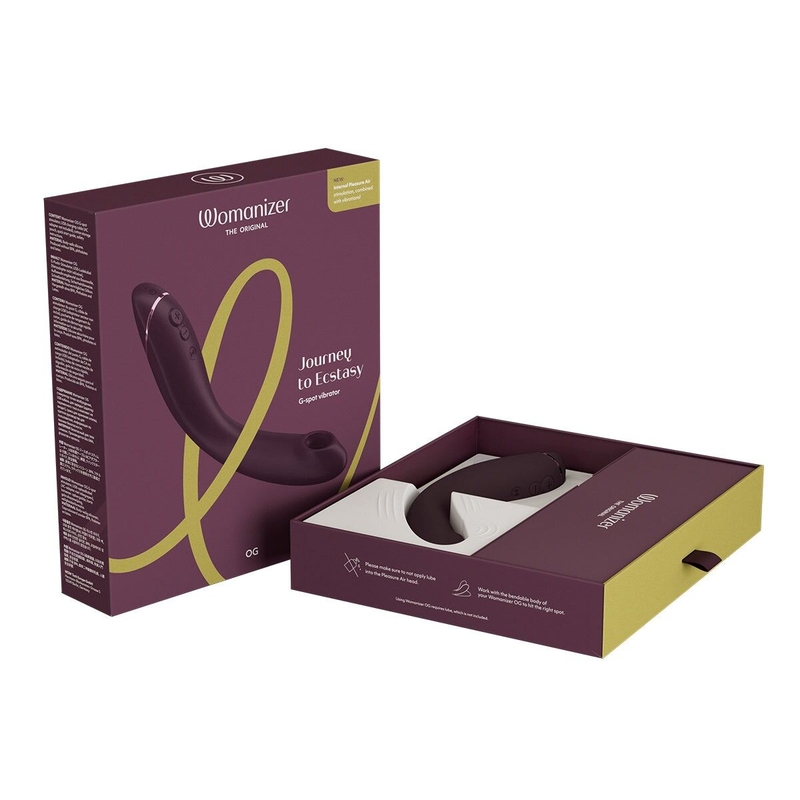 Вибратор для точки G с вакуумной стимуляцией Womanizer OG Aubergine, numer zdjęcia 9