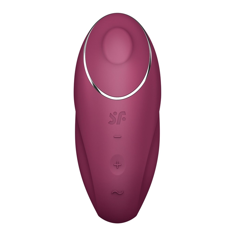 Вибростимулятор-пульсатор Satisfyer Tap & Climax 1 Red, эффект постукивания пальцем, 2 мотора, фото №4