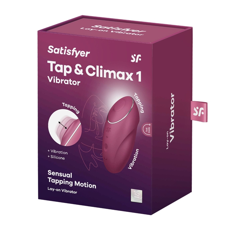 Вибростимулятор-пульсатор Satisfyer Tap & Climax 1 Red, эффект постукивания пальцем, 2 мотора, фото №9