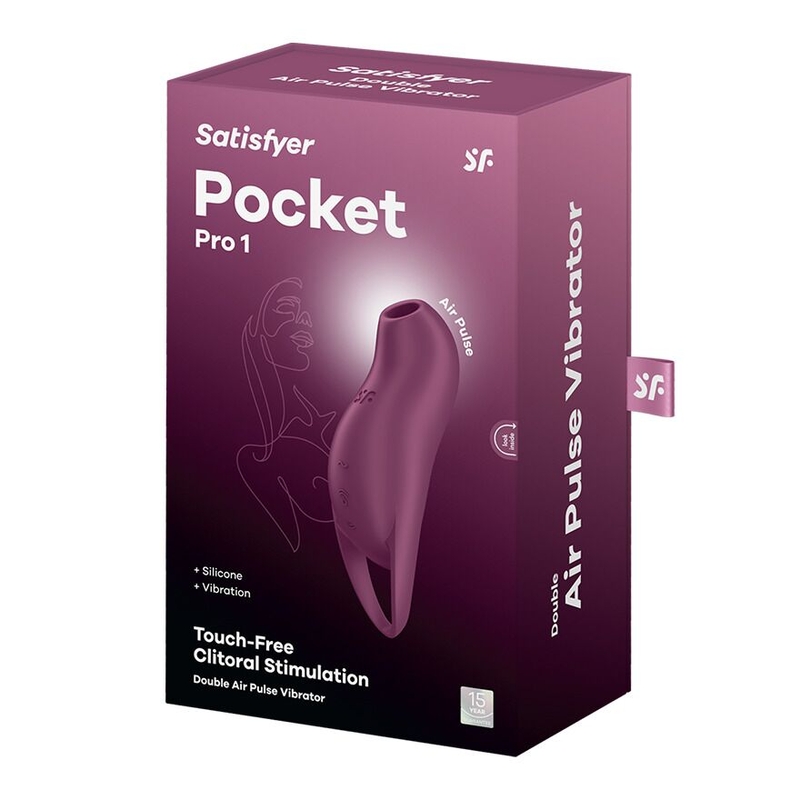 Вакуумный клиторальный стимулятор с вибрацией Satisfyer Pocket Pro 1 Purple, фото №6