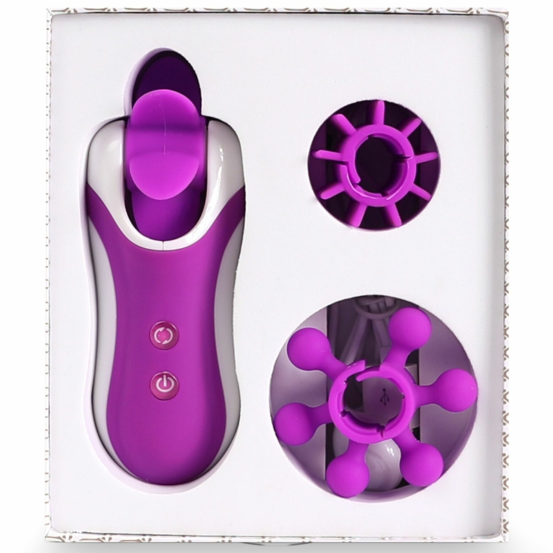 Стимулятор с имитацией оральных ласк FeelzToys - Clitella Oral Clitoral Stimulator Purple, фото №6