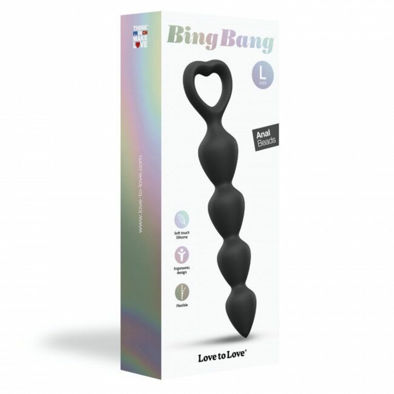 Анальная цепочка Love To Love BING BANG L - BLACK ONYX, фото №7