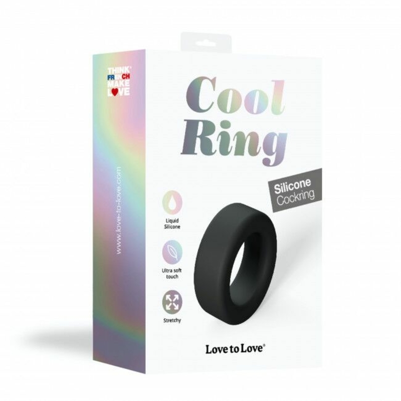 Эрекционное кольцо широкое Love To Love COOL RING - BLACK ONYX, numer zdjęcia 7